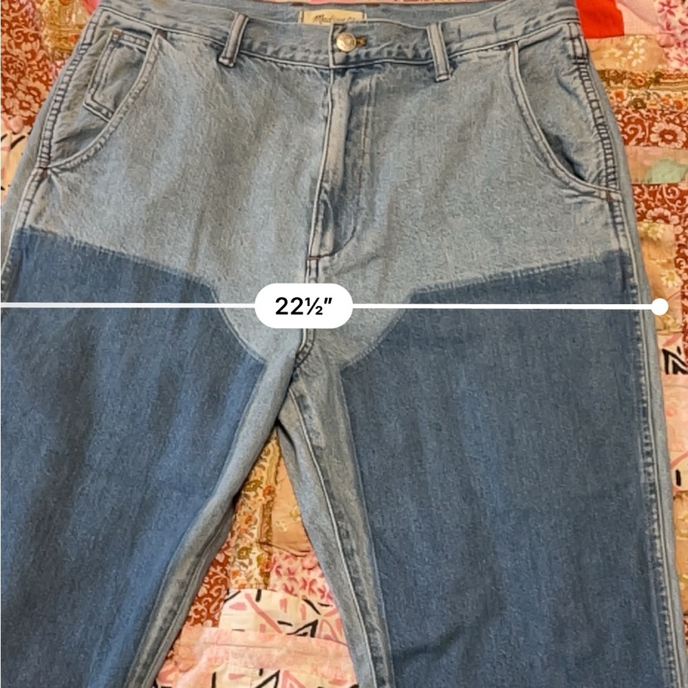 Madewell The '90s Straight Jean in Hazelfern Wash: Shadow-Panel Edition 30 - Picture 10 of 10